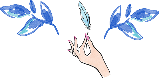 hand holding feather